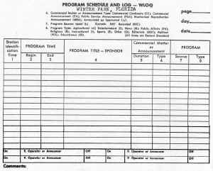 WLOQ Program Log mid 60s.jpg (86893 bytes)